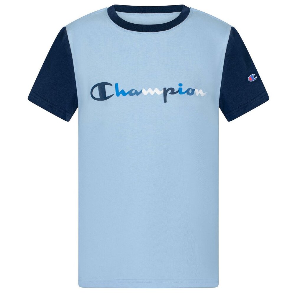 NWT Champion T-Shirt Script Logo Boys Jersey Tee. Size 10/12.